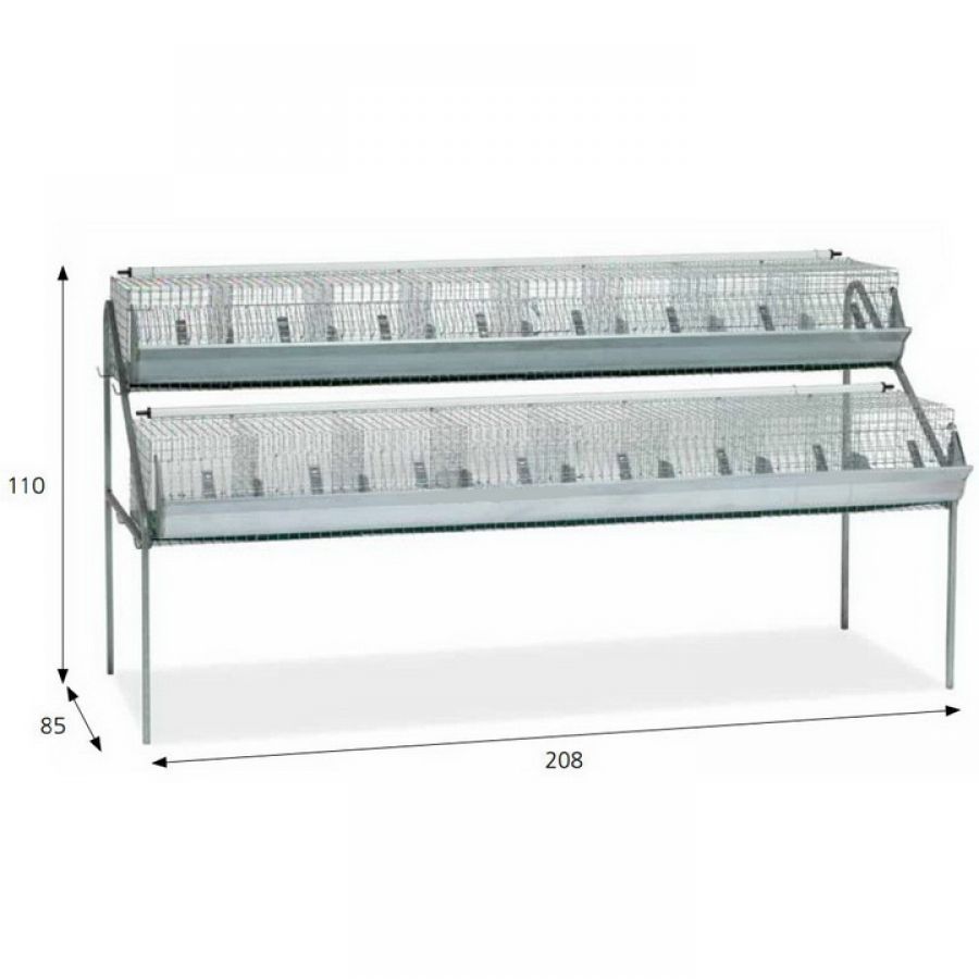 Размеры клетки для кроликов 208 см