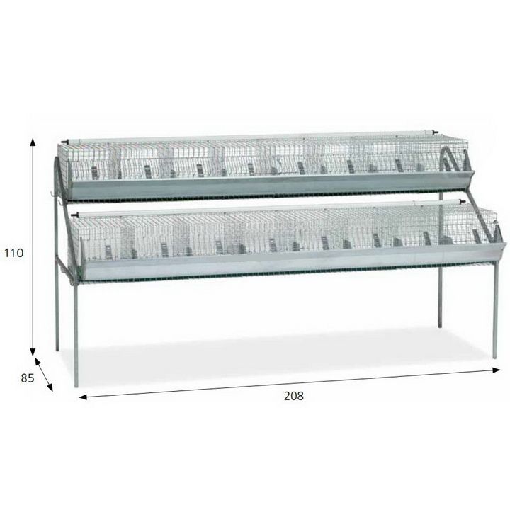 Размеры клетки для кроликов 208 см