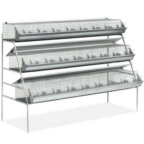 Клетка для кроликов 208 см трехъярусная